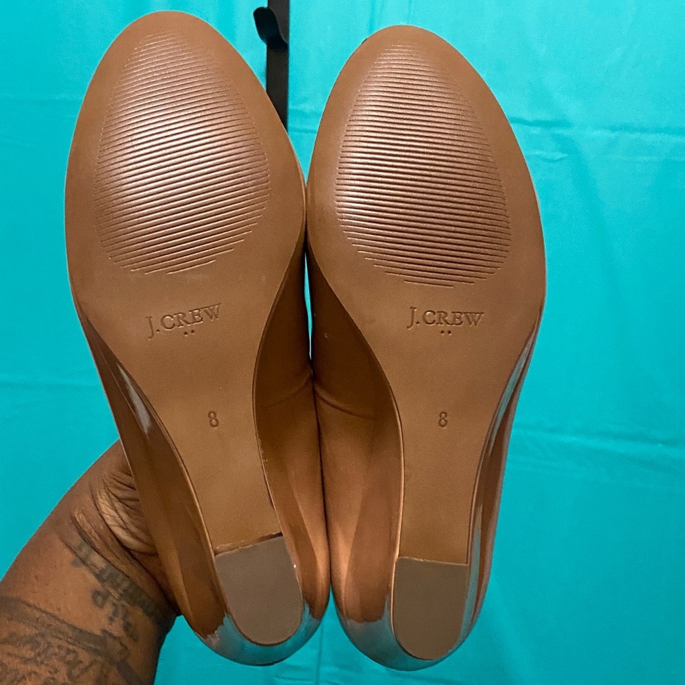 Nwt J. Crew Women's wedges  peach 🍑 and box size 8 - Picture 3 of 8